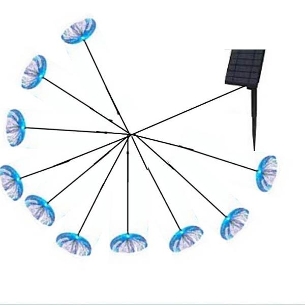 IP65 Acrylic Material Solar Jellyfish Lamp LED Light Strings for Courtyard Atmosphere