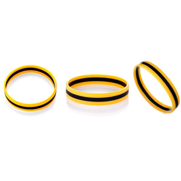 Cause bracelets 3 layers logo can be printed or emboseed color filled