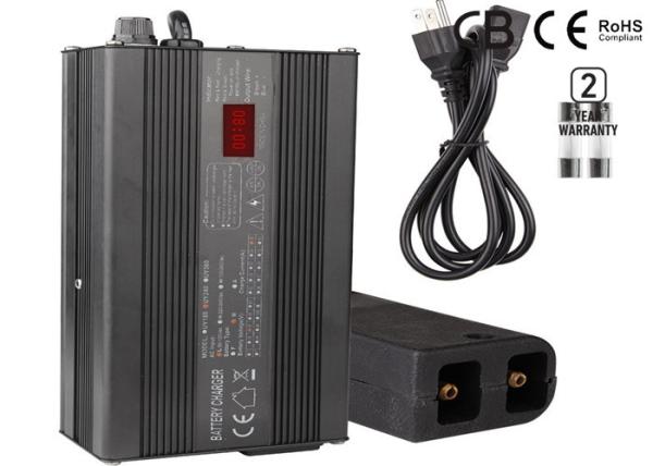 36 Volt Black Silver Golf Cart Battery Charger Club Car Intelligent 4 Steps Charging