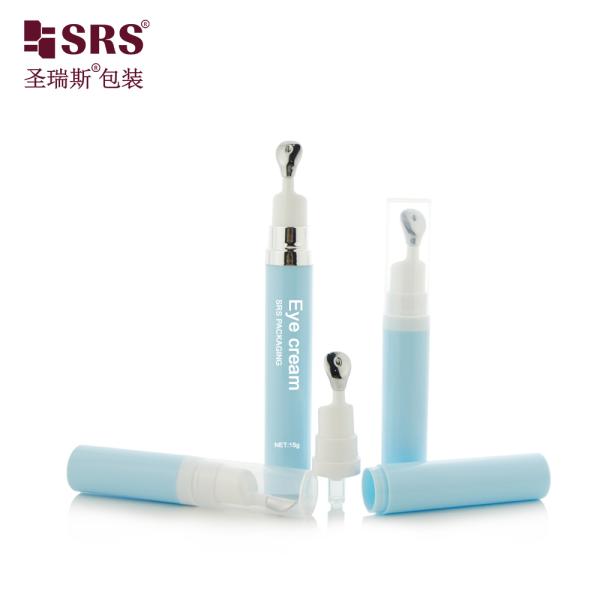 A0035 スリークカスタムカラー空気のないポンプ容器 (7.5ml/10ml/15ml) 亜鉛合金プレスアクチュエータ