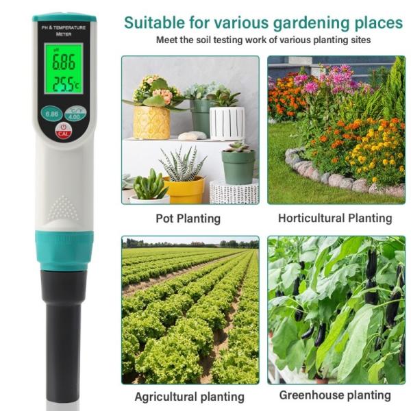 2-in-1 Soil PH Temperature Tester High Precision Meter For Gardening