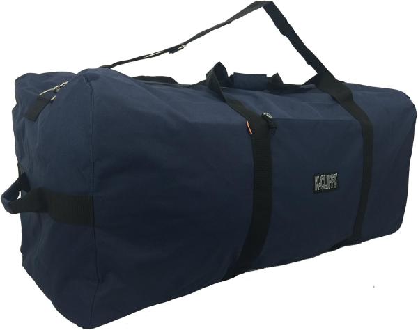 HEAVY DUTY CARGO DUFFEL LARGE SPORT GEAR DRUM SET EQUIPMENT HARDWARE TRAVEL BAG ROOFTOP RACK BAG (36 X 17 X 17, NAVY)