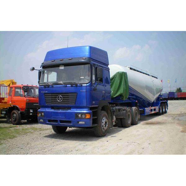 2 тележки и трейлера танков цемента цапфы 35кбм для сухого порошка Флоур транспорт