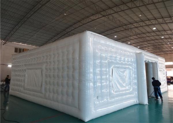 White Advertising Airtight Inflatables Cube Tent For Big Event Occasion