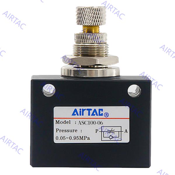 ASC100-06, ASC200-08, ASC300-10, ASC300-15 AirTAC ASC Series One-way Flow Control Valve 1/8, 1/4, 3/8, 1/2