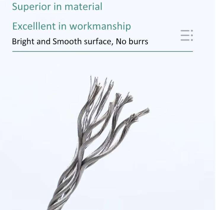 1.5 mm 2 mm 3mm 304 316 Stainless Steel Wire Rope for Wire Rope Sling