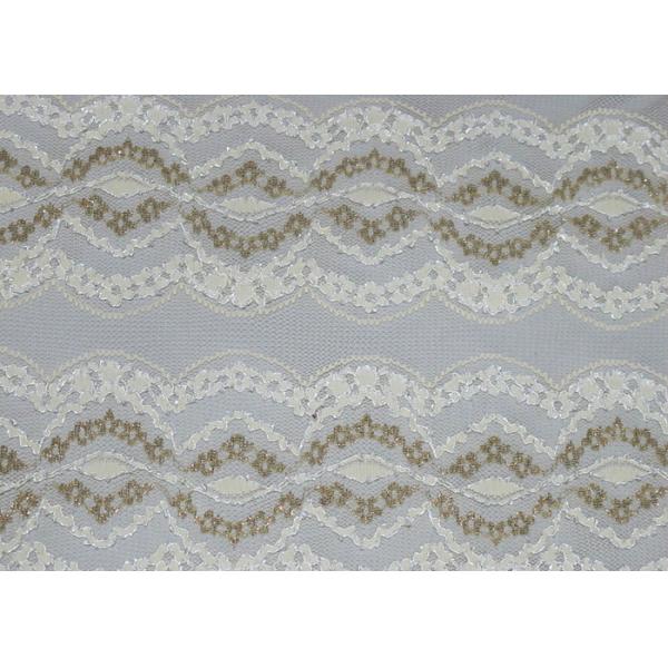 Underwear Metallic Lace Fabric Nylon Polyester Spandex Material CY-LW0798