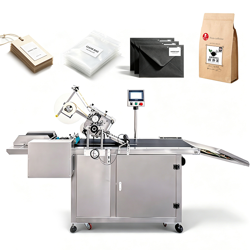 Automatic Flat Bottle Labeling Machine Bag Box Label Stickers Labeling Machines for Food and Skincare Label Applicator Machine