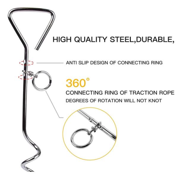 30ft Heavy Duty Outside Long Slip Lead For Dogs Camping Yard