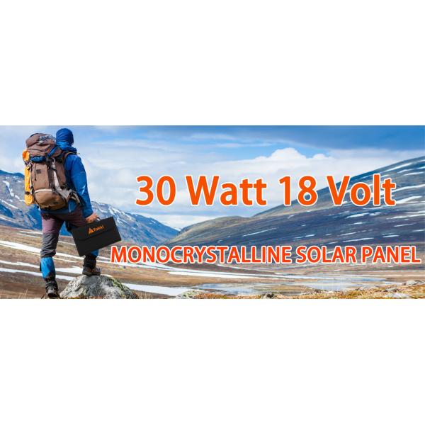 30 Вт складной портативный солнечный панель зарядный комплект для открытого кемпинга