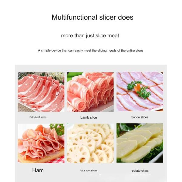 Fully Automatic Meat Slicer Machine Frozen Meat Cutting Stroke 0-18cm Thickness 0-7mm