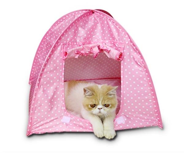 Lightweight Colorful Polyester Waterproof Cat Tent Cute Pet Supplies 43x43x41cm