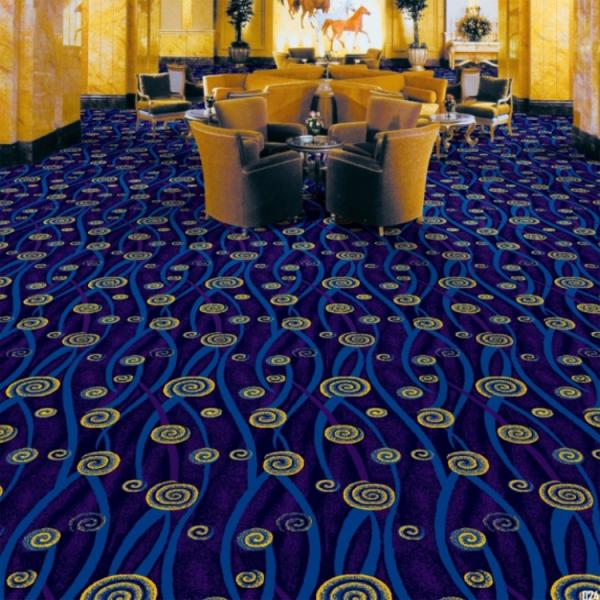 16 Colors PVC Commercial Flooring , Polypropylene Wilton Patterned Carpets