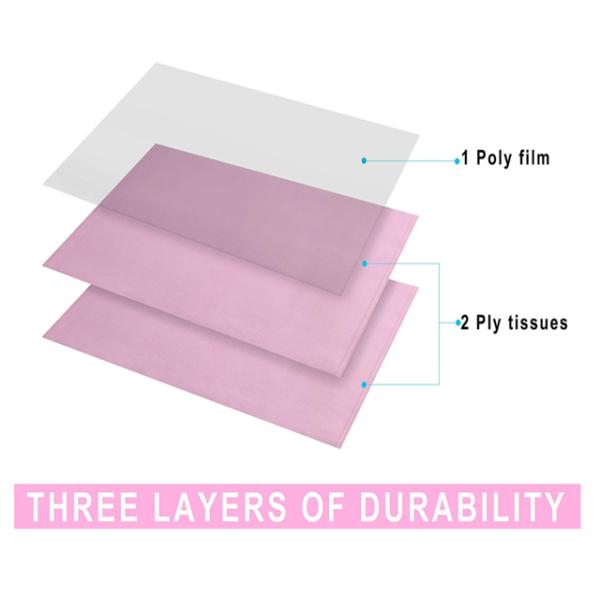 Waterproof Pink  Disposable Consumable 3ply Scarf Apron Dental Bib