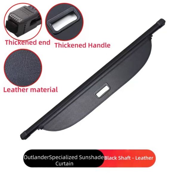 Luxury Rear Trunk Cargo Cover for Mitsubishi Outlander/Eclipse Cross Retractable Luggage Shade Privacy Shield Canvas/Leather OEM