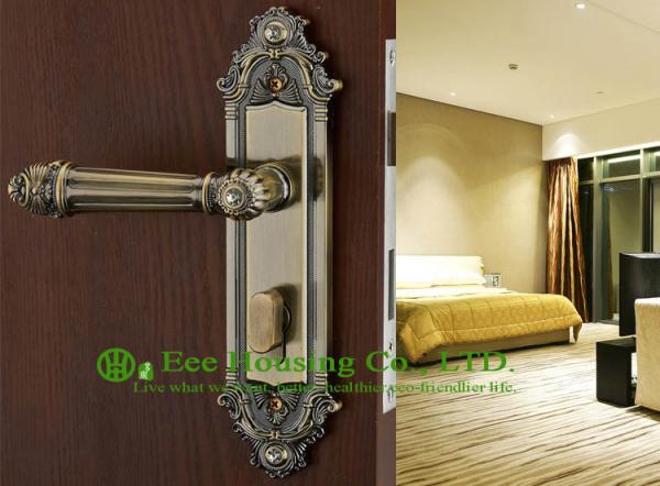 Interior Door Lock, European style mortise lock for timber door,Antique Brass finish lock