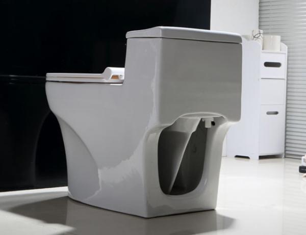 Back to Wall Rimless Toilet Dual Flush Ceramic White