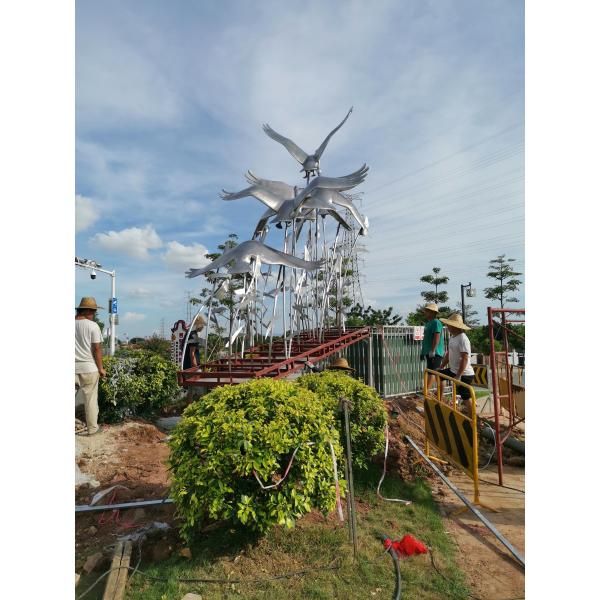 Big Geese Large Outdoor Metal Sculpture Square Life Size Bronze Statues