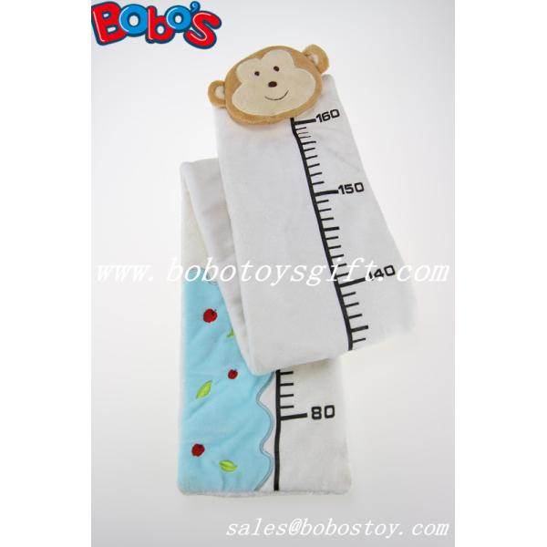 China Factory Kids Height Measurement Plush Wall Sticker Growth With Monkey Head