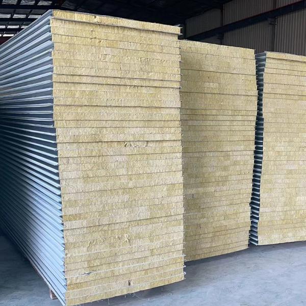 Color Steel Rock Wool Sandwich Panel 0.12-0.6mm Aluminum Plate
