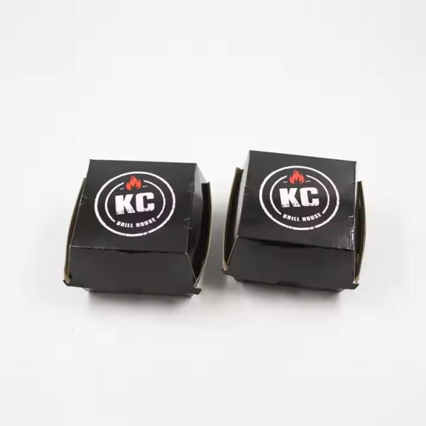Boîte à hamburgers de qualité alimentaire écologique et personnalisée avec une impression CMYK 4 couleurs