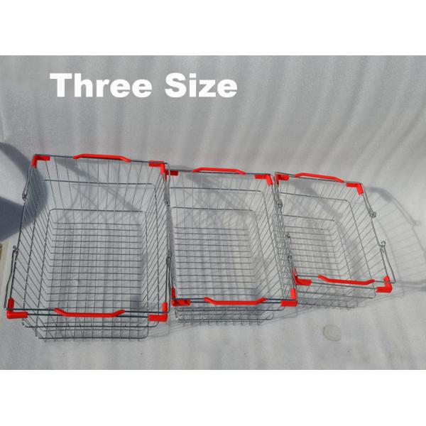 Chrome Plated Supermarket Wire Baskets Wire Shopping Basket For Grocery Store