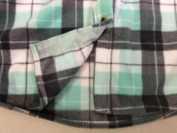 Long Sleeves Green Womens Plaid Flannel Shirts 100% Polyester