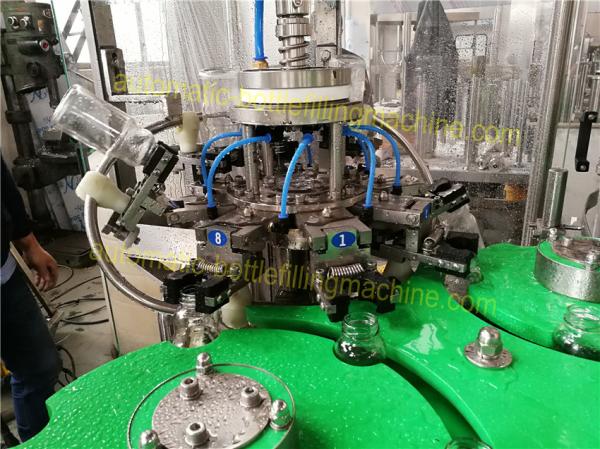 3 Capping Heads Glass Milk Bottle Filling Machine Airtac Touch Screen BCGF8-8-3
