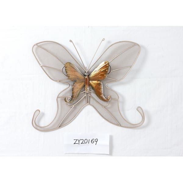 Home Hanging Iron Gold Metal Butterfly Wall Decor
