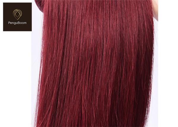 Straight 99j 12inch Colored Human Hair Bundles  For Birthday And Wedding