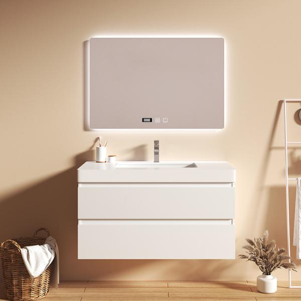 Cabinets de salle de bains en bois solides de plasticité