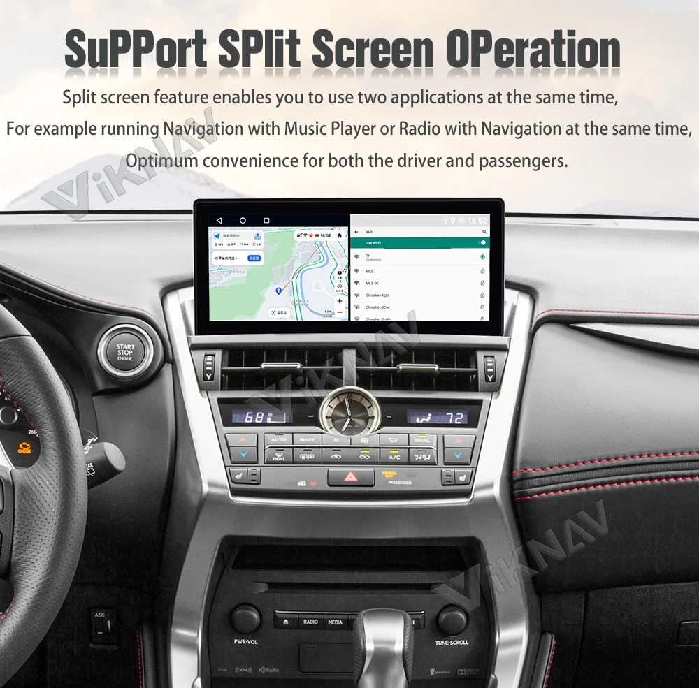 Авторадио Viknav Для LEXUS NX NX200 NX200T (2015 2016) 12,3 дюйма сенсорный экран Carplay Автомобиль GPS навигация мультимедиа