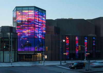 Slim Light Transparent LED Screens Fxied Shop Mall High Brightness Aluminum Cabinet