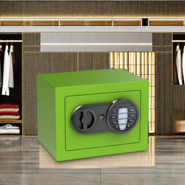 Small Key Cash Money Safe Portable Digital PIN Code Access Safe for Home Hotel Office