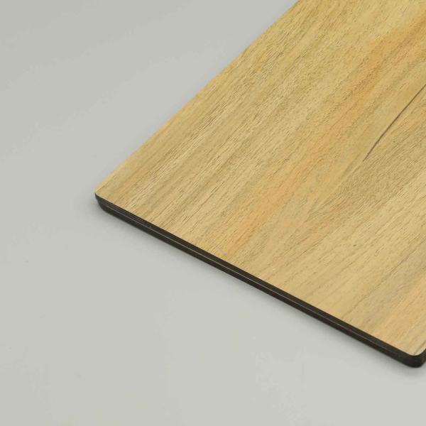 Yellow Hickory Aesthetic Wooden Aluminum Composite Panel 3mm Acp Sheet Facade