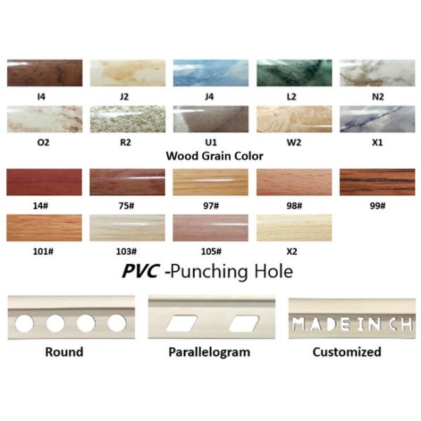 10×2500mm PVC Tile Trim Round Open Shape For Tile Edge Protection