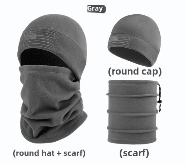Fleece hats men and women winter windproof warm mask outdoor skiing riding neck cover electric vehicle headgear ear cap