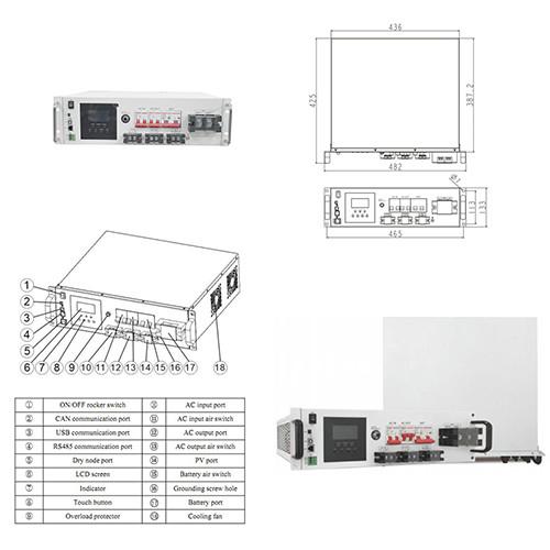 Inversor puro MPPT da onda de seno de 2KW-6KW USB com bateria de lítio