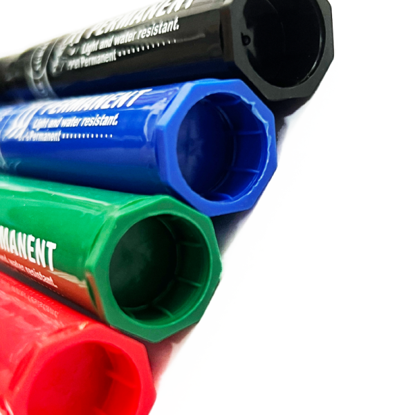 New Design 4PCS Premium  Colorful School And Office Dry Easy Marker Set Bullet Tip Permanent Marker