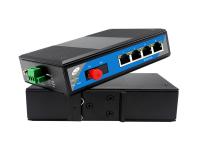 commutateur de POE de fibre de 80km, commutateur du réseau 4 gauche avec des ports de fibre