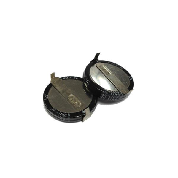 1.5 5.5V Vertical Gold Coin Super Capacitor For UPS Syestem