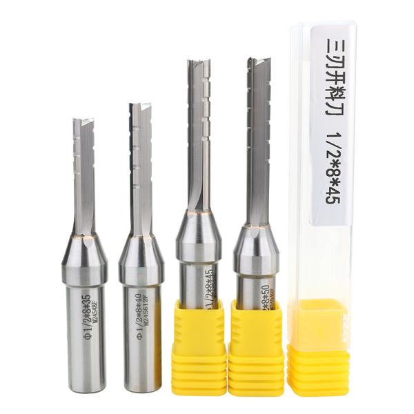 YingBa High Quality Router Bits Solid Carbide  Three Flutes TCT Straight Bits Milling Cutter for Wood  Slotting Cutter End Mill