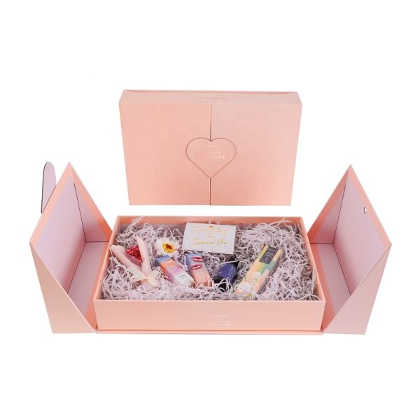 Custom Eco-Friendly Recyclable Rigid Magnetic Double Door Gift Box with Hot Foil Stamping for Luxury Packaging
