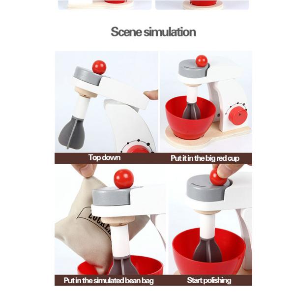 Simulation Coffee Machine Wooden Miniature Kitchen Set For Baby Early Learning