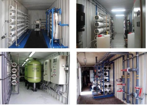 Containerized Seawater Reverse Osmosis Systems Desalination Plant 2000LPH