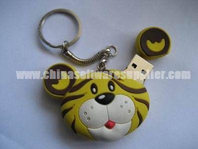 O flash bonito de USB conduz a movimentação do usb do cartão do tigre