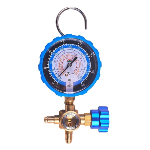 HONGSEN HS-473AL-60 New High Accuracy Single Manifold Condenser with Gauge for HVACR/Refrigeration Systems 1 Year Warranty 1kg