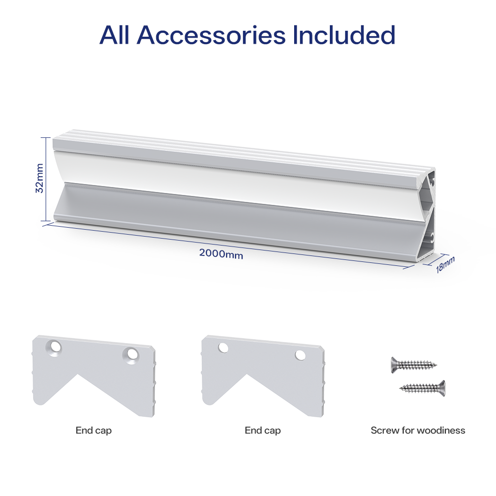 Aluminum Extrusion LED Profile for Wall Lighting PC Cover Bending/Cutting/Welding Services Anodized Surface Aluminum 6063-T5