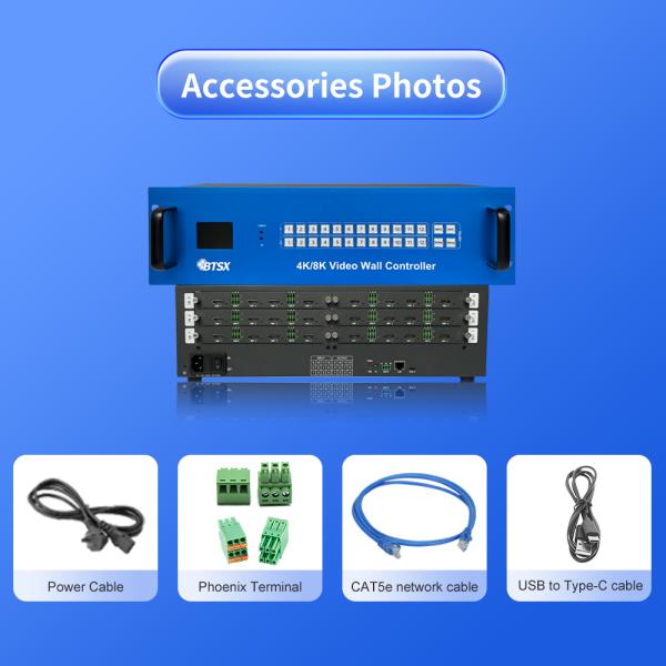 Diviseur de mur vidéo pour salle de contrôle, source d'alimentation 220V, 12 x interface de sortie HDMI 2.0 pour affichage vidéo professionnel