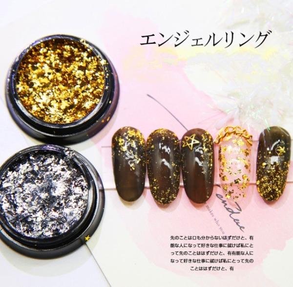 Japanese Manicure Ultra-thin Foil Platinum Powder Laser Glitter Nail Foil Flakes for a Luxurious and Eye-catching Design